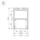 Профиль ARH-LINE-3750A-3000 ANOD (Arlight, Алюминий) Lednikoff