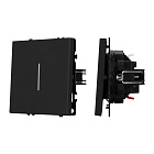 Механизм выключателя одноклавишный проходной LED SWT-NOBE-MKP1-SFPL-L-BK (230V, 10A) (Arlight, Черный оникс) Lednikoff