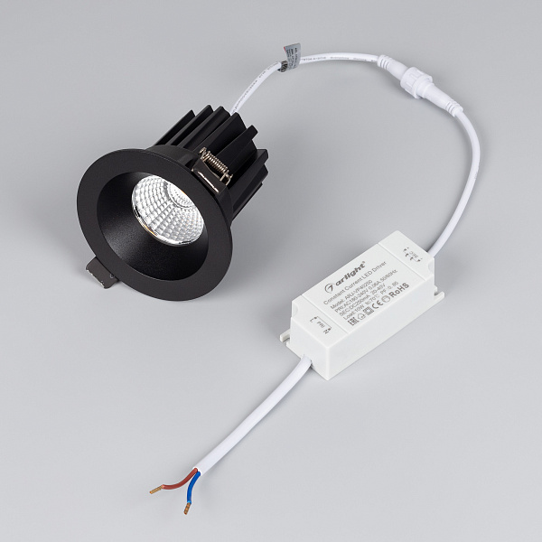 Светильник MS-ATOLL-BUILT-R86-10W Warm3000 (BK, 60 deg, 230V) (Arlight, IP54 Металл, 5 лет) Lednikoff