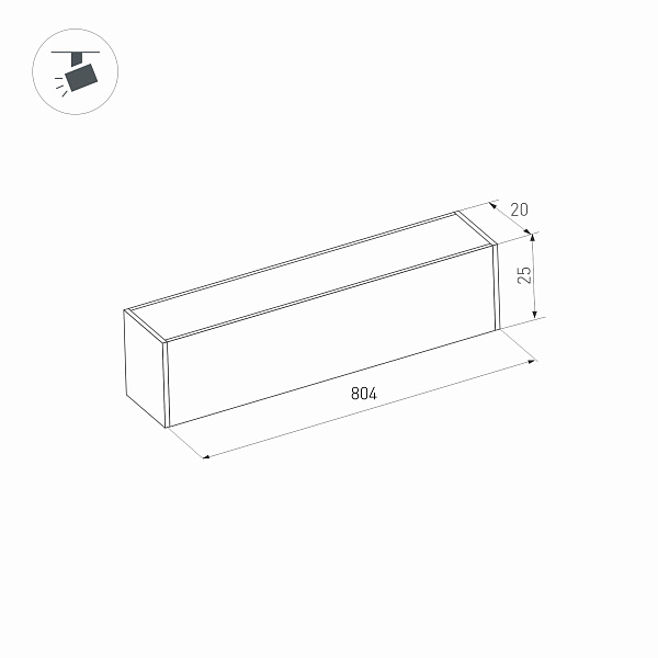 Светильник MAG-FLAT-25-L800-24W Warm3000 (BK, 100 deg, 24V, DALI) (Arlight, IP20 Металл, 5 лет)