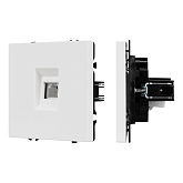 ARL NOBE Розетка телефонная софт-тач белый кварц SCT-MTL1-SFPL-WH (RJ-11, 4C) (Arlight, -)