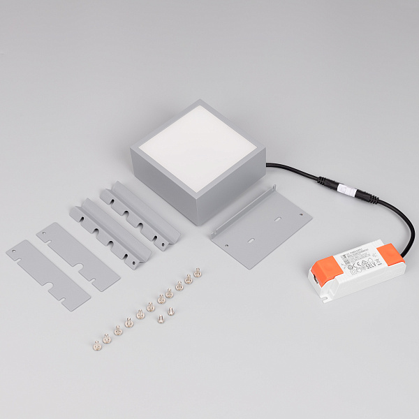 Светильник DL-GRIGLIATO-S90x90-6W Day4000 (GR, 90 deg, 230) (Arlight, IP40 Металл, 5 лет) Lednikoff