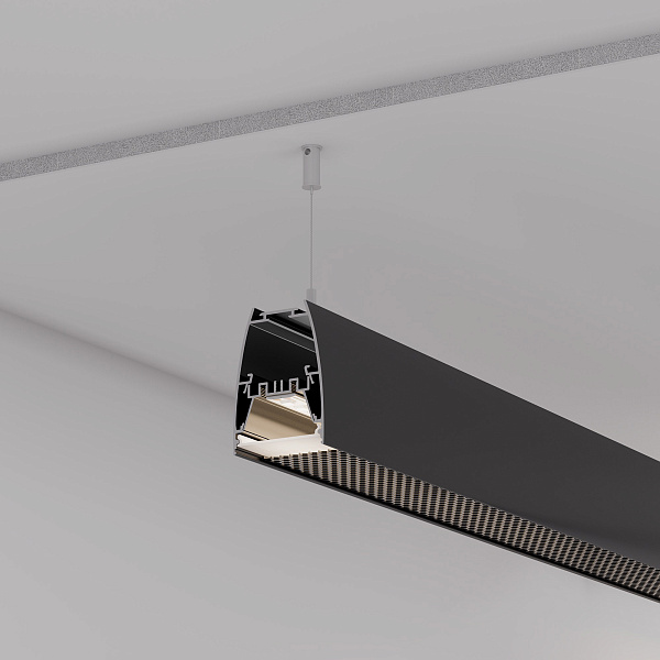 Профиль LINE-5075-U-HONEYCOMB-2000 BLACK (Arlight, Алюминий) Lednikoff