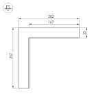 Угол SL-LINIA65-F внутренний (Arlight, Металл) Lednikoff