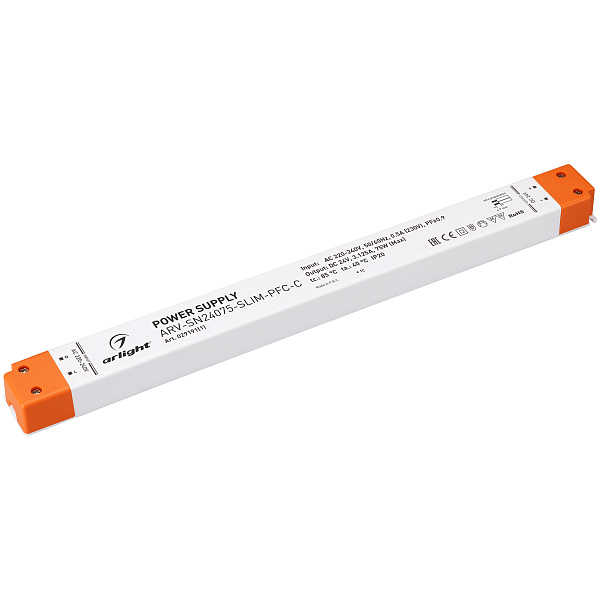 Блок питания ARV-SN24075-SLIM-PFC-C (24V, 3.12A, 75W) (Arlight, IP20 Пластик, 3 года) Lednikoff