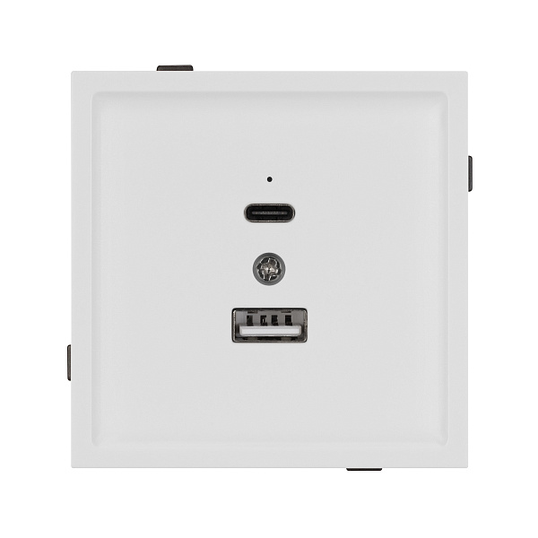 Механизм USB розетки SCT-TENDO-MUAC-SFPL-WH (5V, 3A, QC3) (Arlight, Матовый белый) Lednikoff