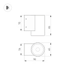 Светильник LGD-RAY-WALL-R65-9W Warm3000 (GR, 23 deg, 230V) (Arlight, IP65 Металл, 3 года) Lednikoff