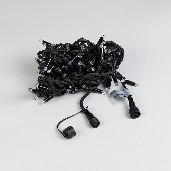 Светодиодная гирлянда ARD-STRING-PRO-10000-BLACK-100LED-STD WARM (230V, 7W) (Ardecoled, IP65) Lednikoff