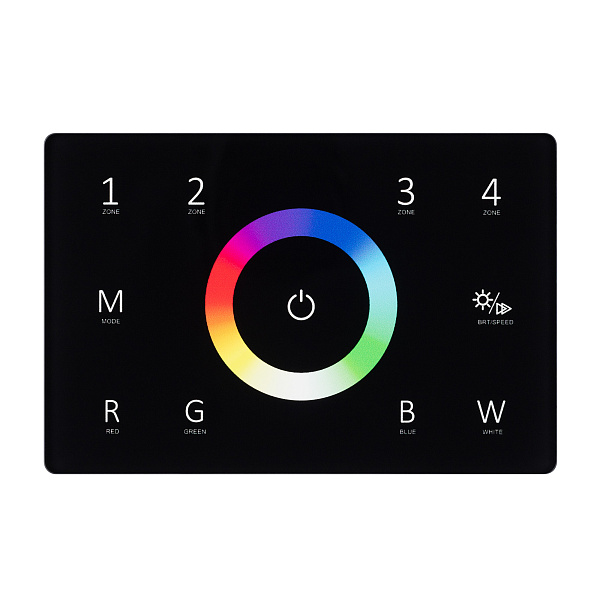 Панель Sens SMART-P85-RGBW Black (230V, 4 зоны, 2.4G) (Arlight, IP20 Пластик, 5 лет) Lednikoff