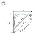 Профиль SL-KANT-H15-3000 ANOD (Arlight, Алюминий) Lednikoff