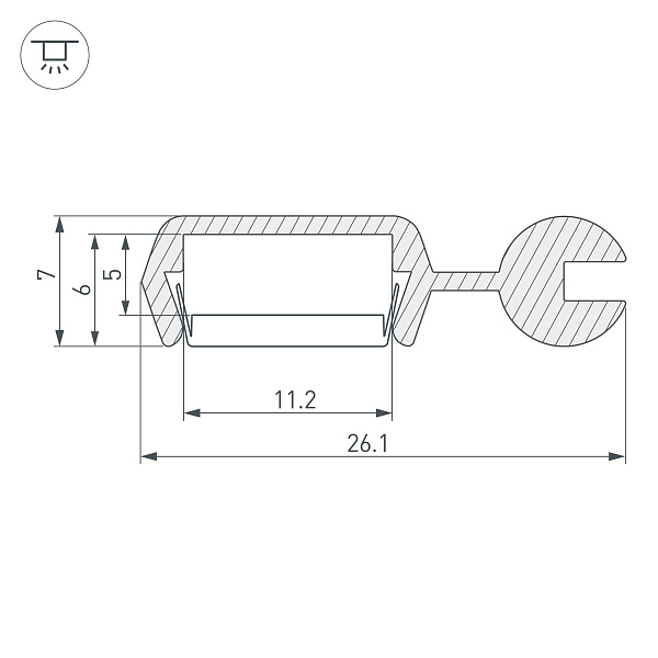 Профиль POLI-2000 ANOD (Arlight, Алюминий) Lednikoff