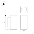 Светильник LGD-EVO-WALL-TWIN-S100x100-2x12W Day4000 (GR, 44 deg, 230V) (Arlight, IP54 Металл, 3 года) Lednikoff