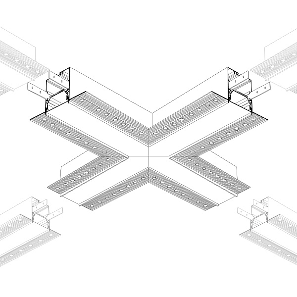 Крестовина SL-LINIA55-FANTOM (Arlight, Металл) Lednikoff