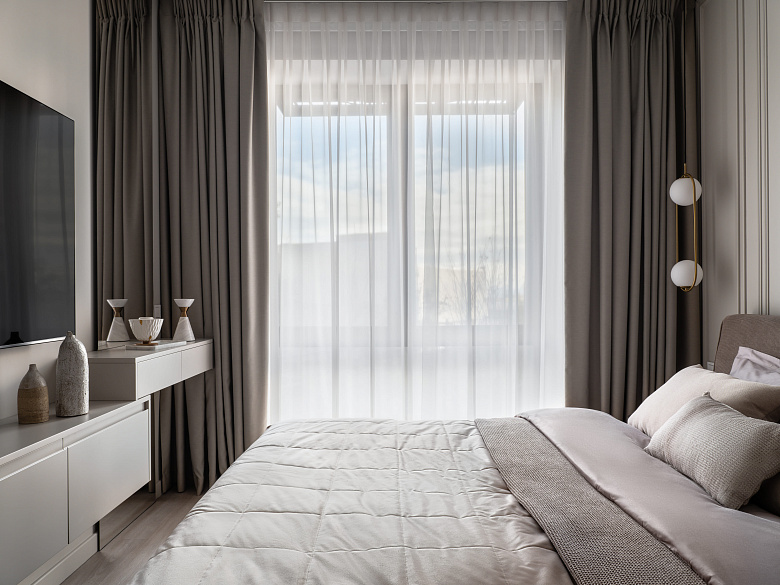 Жилой интерьер квартиры в ЖК "Метрополия"