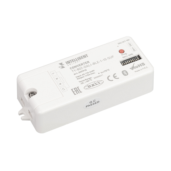 INTELLIGENT ARLIGHT Конвертер TY-802-DALI-BLE-1-10-SUF (230V, 10A, DALI, 0-10V) (IARL, IP20 Пластик, 3 года) Lednikoff