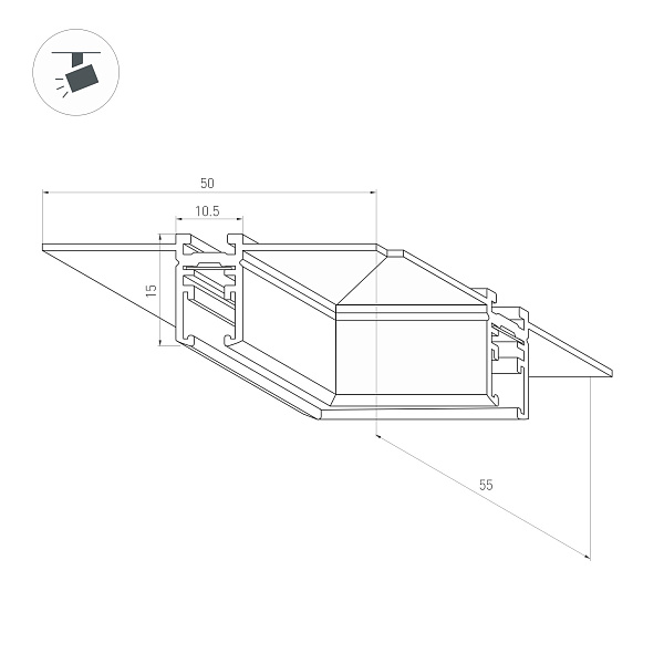 Коннектор угловой MAG-MICROCOSM-CON-FDW-L90 (BK) (Arlight, IP20)