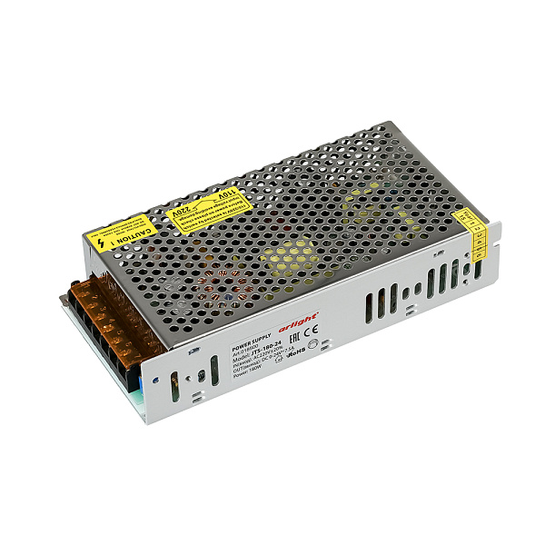 Блок питания JTS-180-24 (0-24V, 7.5A, 180W) (Arlight, IP20 Сетка, 2 года) Lednikoff