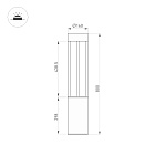 Светильник LGD-CASTELLO-BOLL-H800-20W Warm3500-MIX (GR, 80 deg, 230V) (Arlight, IP65 Металл, 5 лет) Lednikoff