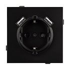 Механизм розетки с USB зарядкой SCT-TENDO-MUAA-PL-BK (230V, 16A) (Arlight, Черный) Lednikoff
