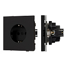 Механизм электрической розетки SCT-TENDO-MEU1-SFPL-BK (230V, 16A) (Arlight, Матовый черный) Lednikoff