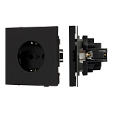 Механизм электрической розетки SCT-TENDO-MEU1-SFPL-BK (230V, 16A) (Arlight, Матовый черный)