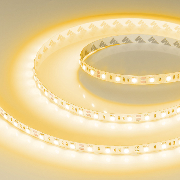 Светодиодная лента RT-B60-10mm 12V Yellow (14.4 W/m, IP20, 5060, 5m) (Arlight, Открытый) Lednikoff