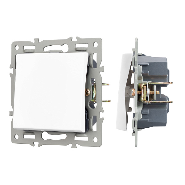 Механизм выключателя одноклавишный перекрёстный SWT-MKX1-PL-WH (250V, 16A) (Arlight, -) Lednikoff
