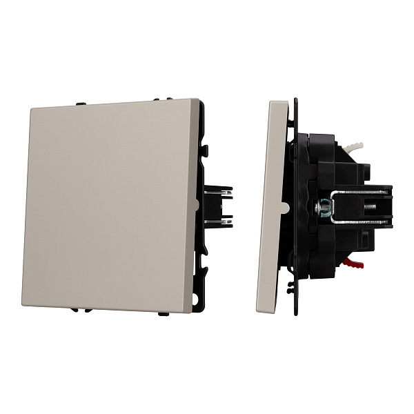 Механизм выключателя одноклавишный проходной SWT-NOBE-MKP1-SFPL-CA (230V, 10A) (Arlight, Кашемир) Lednikoff