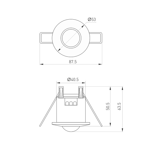 Датчик движения PRIME-PIR-BUILT-R53-200W (230V, 1.7A, MULTI, IP20) (Arlight, IP20 Пластик, 2 года) Lednikoff