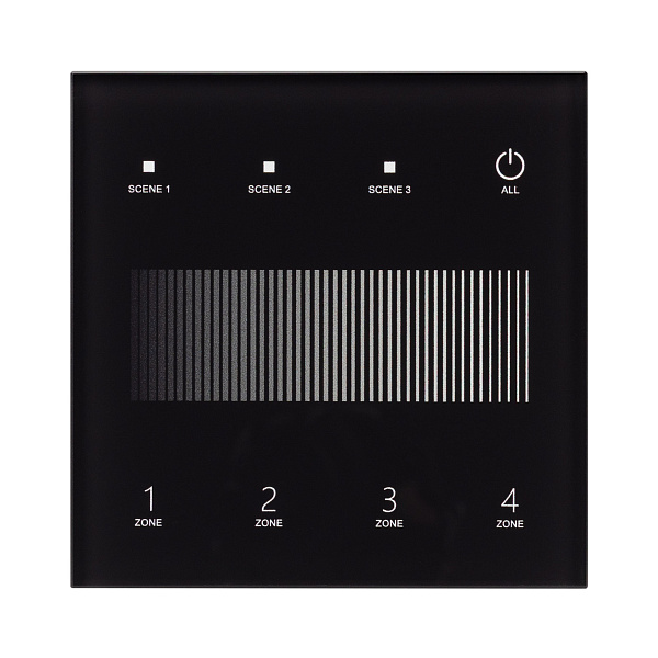 INTELLIGENT ARLIGHT Сенсорная панель SMART-DALI-301-11-4G-3SC-DT6 Черная (230V, встраиваемая, 2.4G) (IARL, IP20 Пластик, 5 лет) Lednikoff
