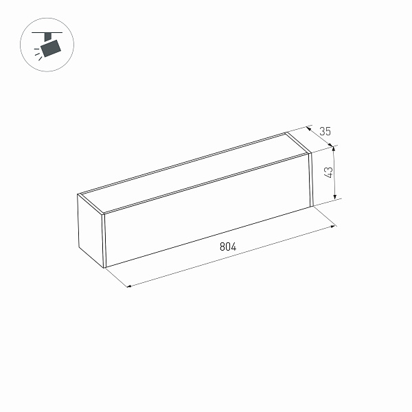 Светильник MAG-FLAT-45-L805-24W Warm3000 (BK, 100 deg, 24V) (Arlight, IP20 Металл, 5 лет) Lednikoff