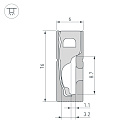 Силиконовый профиль WPH-FLEX-0616-SIDE-S9-5m BLACK (Arlight, Силикон) Lednikoff