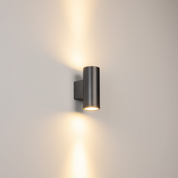 Светильник LGD-RAY-WALL-TWIN-R65-2x9W Warm3000 (GR, 23 deg, 230V) (Arlight, IP65 Металл, 3 года) Lednikoff