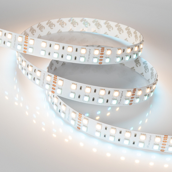 Светодиодная лента RT-B144-19mm 24V RGBW-Warm (32 W/m, IP20, 5m) (Arlight, Открытый) Lednikoff