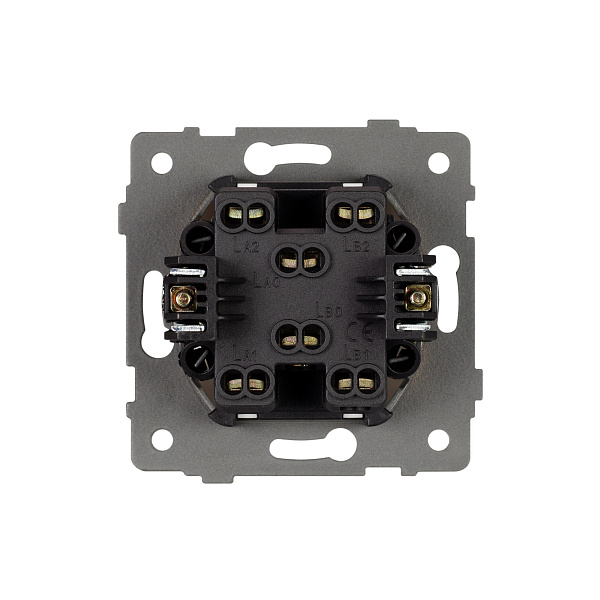 Механизм выключателя двухклавишный проходной SWT-MKP2-PL-GR-V (250V, 10A) (Arlight, -) Lednikoff