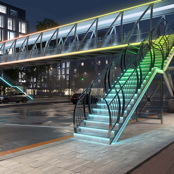 Светодиодная лента герметичная DMX MOONLIGHT-SIDE-B84-12x17mm 24V RGB-PX7 (18 W/m, IP67, 5m, wire x2) (Arlight, Вывод прямой, 2 года)