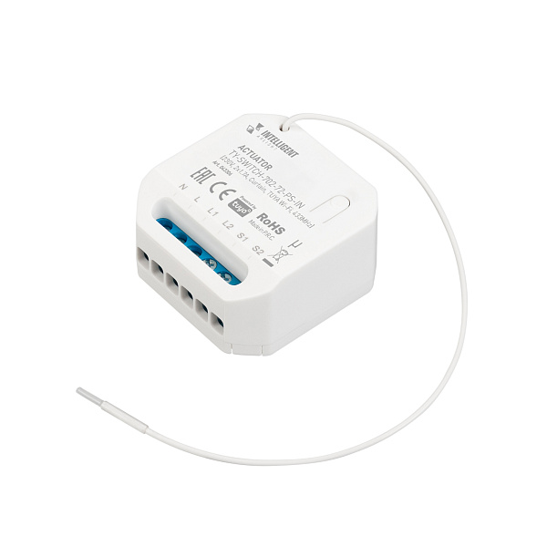 INTELLIGENT ARLIGHT Актуатор TY-SWITCH-702-72-PS-IN (230V, 2x1.7A, Curtain, TUYA Wi-Fi, 433MHz) (IARL, IP20 Пластик, 3 года) Lednikoff