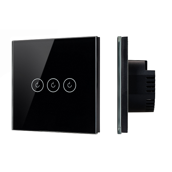 Выключатель сенсорный SWT-OMALI-S03-ZB-BK (250V, 10A, Zigbee) (Arlight, Стекло) Lednikoff