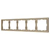 Рамка пластиковая FRM-NOBE-SFPL-5-GD (Arlight, Золотой песок)