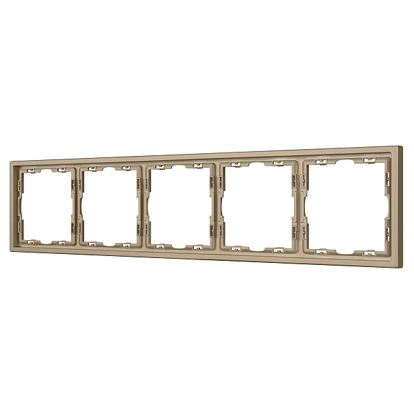 Рамка пластиковая FRM-NOBE-SFPL-5-GD (Arlight, Золотой песок) Lednikoff