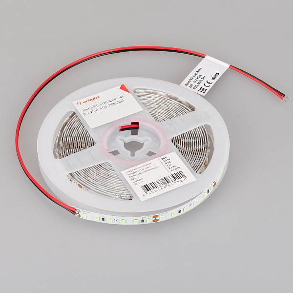 Светодиодная лента RT-A120-8mm 24V Tiffany (9.6 W/m, IP20, 2835, 5m) (Arlight, -) Lednikoff