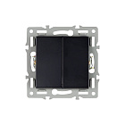 Механизм выключателя двухклавишный непроходной SWT-MK02-PL-BK (250V, 16A) (Arlight, -) Lednikoff