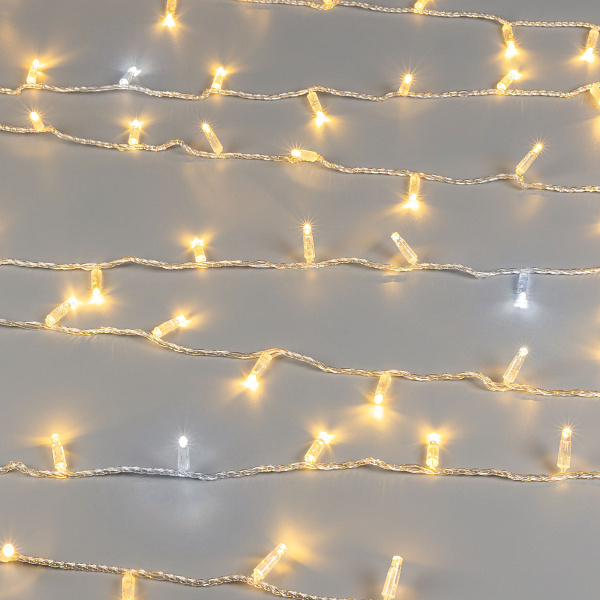 Светодиодная гирлянда ARD-STRING-CLASSIC-10000-CLEAR-100LED-FLASH WARM (230V, 7W) (Ardecoled, IP65) Lednikoff