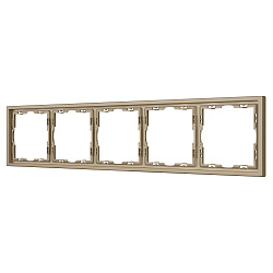 Рамка пластиковая FRM-NOBE-SFPL-5-GD (Arlight, Золотой песок)