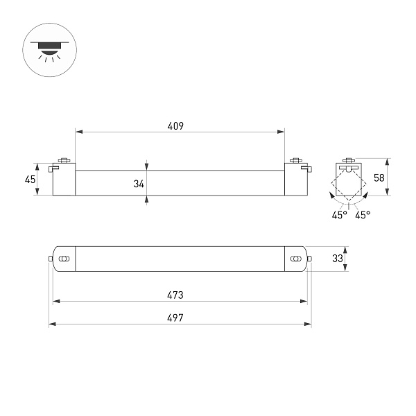 Светильник LGD-NEPTUN-2TR-L475-20W Day4000 (BK, 100 deg, 230V) (Arlight, IP20 Металл, 5 лет) Lednikoff