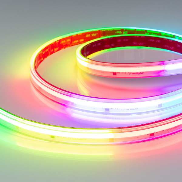 Светодиодная лента герметичная DMX-COB-PS-X1008-21mm 24V RGB-PX126 (11 W/m, IP67, CSP, 5m) (Arlight, -) Lednikoff