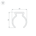 Профиль WPH-FLEX-D22-360deg-1000 (Arlight, Пластик) Lednikoff