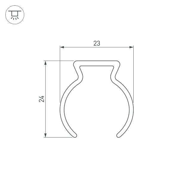 Профиль WPH-FLEX-D22-360deg-1000 (Arlight, Пластик) Lednikoff