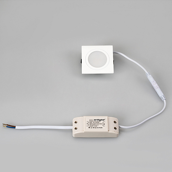 Светодиодный светильник LTM-S60x60WH-Frost 3W White 110deg (Arlight, IP40 Металл, 3 года) Lednikoff