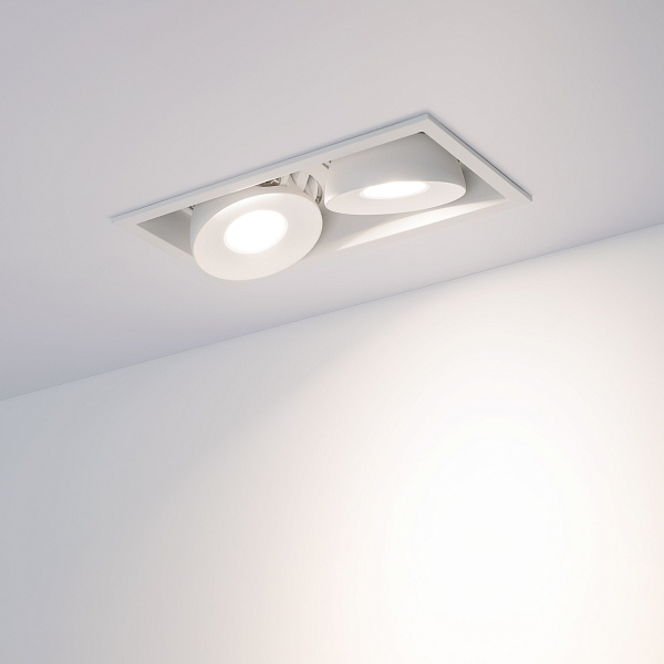 Светильник CL-SIMPLE-S148x80-2x9W Day4000 (WH, 45 deg) (Arlight, IP20 Металл, 3 года) Lednikoff